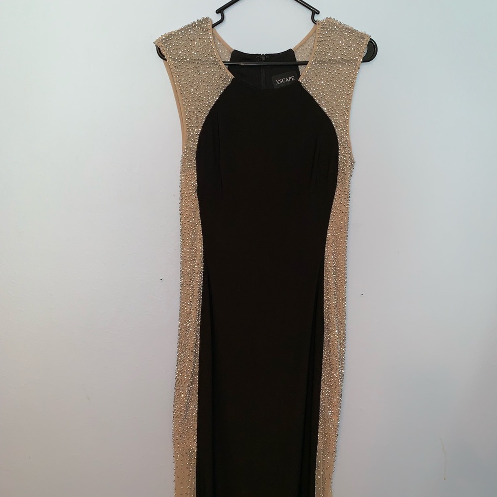 Xscape Rhinestone Illusion Gown